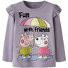 Name It Lavender Gray Nmfomba Peppa Ls Nreg Topp Box Cplg