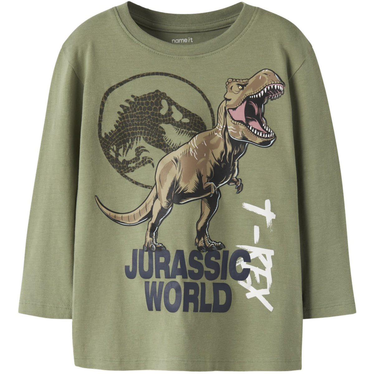 Name It Mosstone Nmmotti Jurassic Ls Nreg Topp Box Sky