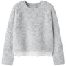 Name It Light Grey Melange Nkfsacha Ls Loose Stickad