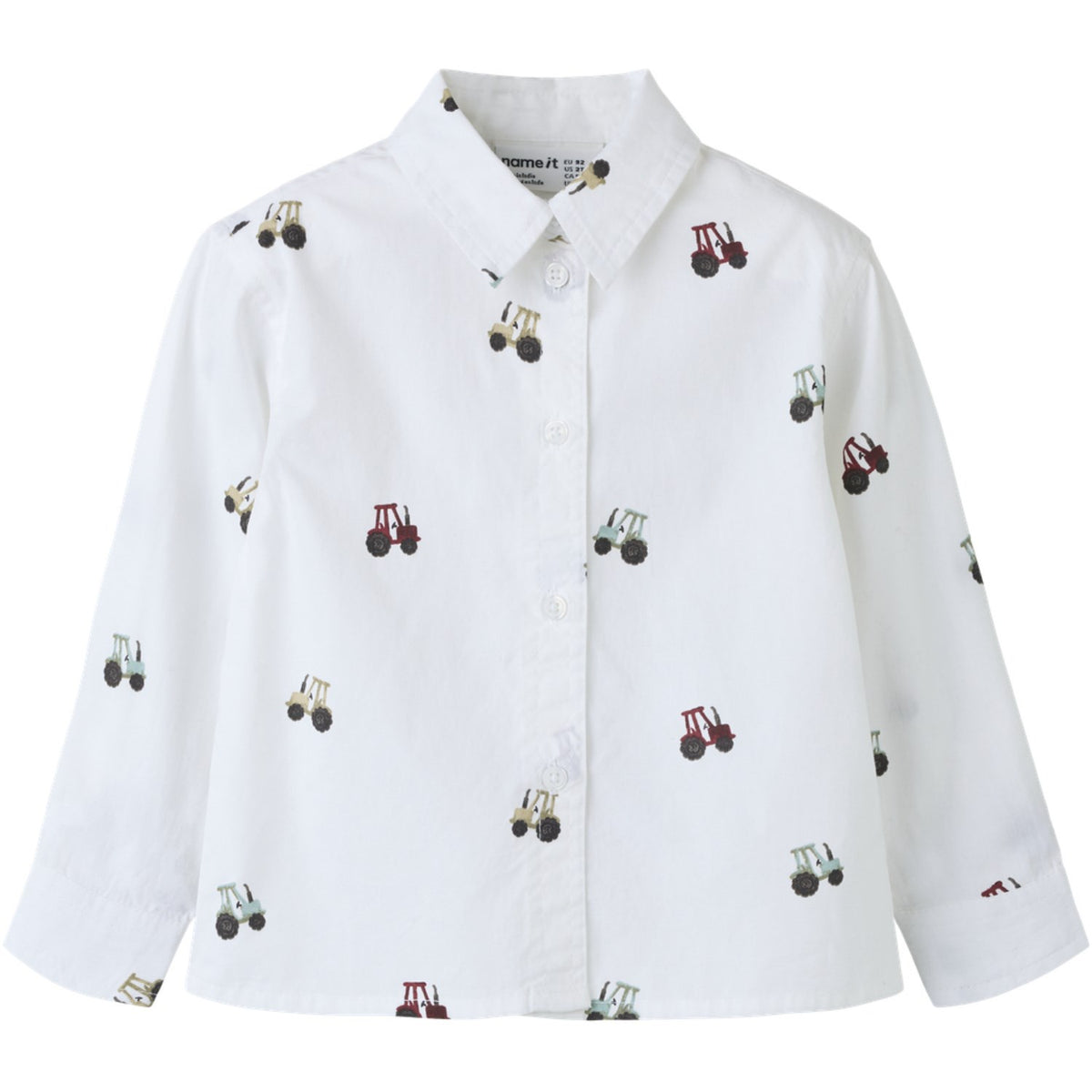 Name It Bright White Nmmractor Ls Skjorta