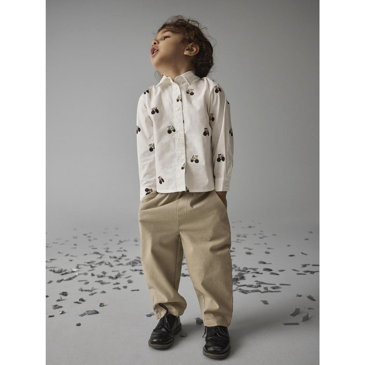 Name It Bright White Nmmractor Ls Skjorta