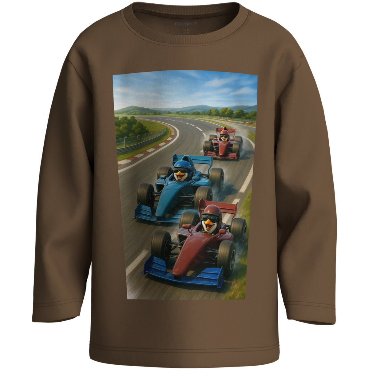 Name It Sepia Racing Penguins Nmmvoto Ls Nreg Topp