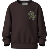 Name It Chocolate Plum Jurassic Prankster Nmmvildar Ls Nreg Sweat Bru
