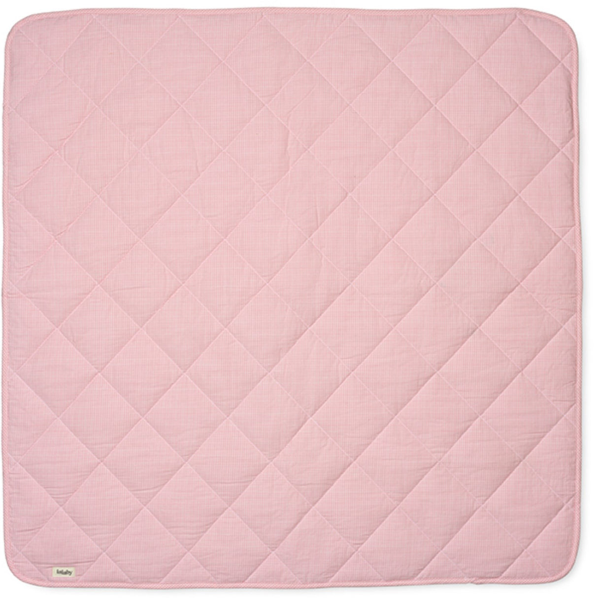 Lalaby Tiny Check Pink Quiltad Baby Filt