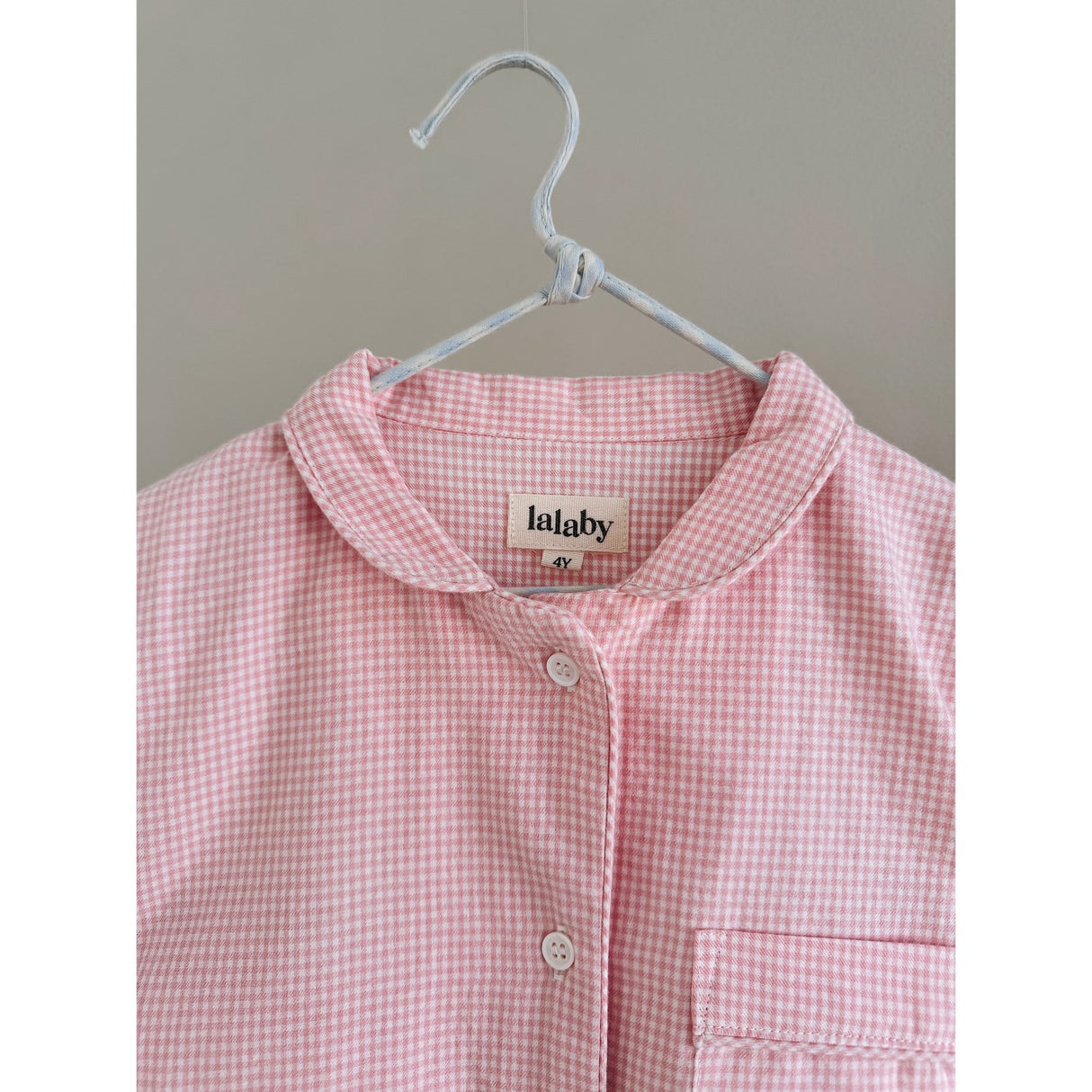 Lalaby Tiny Check Pink Classic Pyjamas