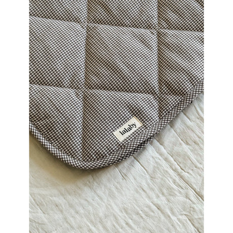 Lalaby Tiny Check Brown Quiltad Baby Filt