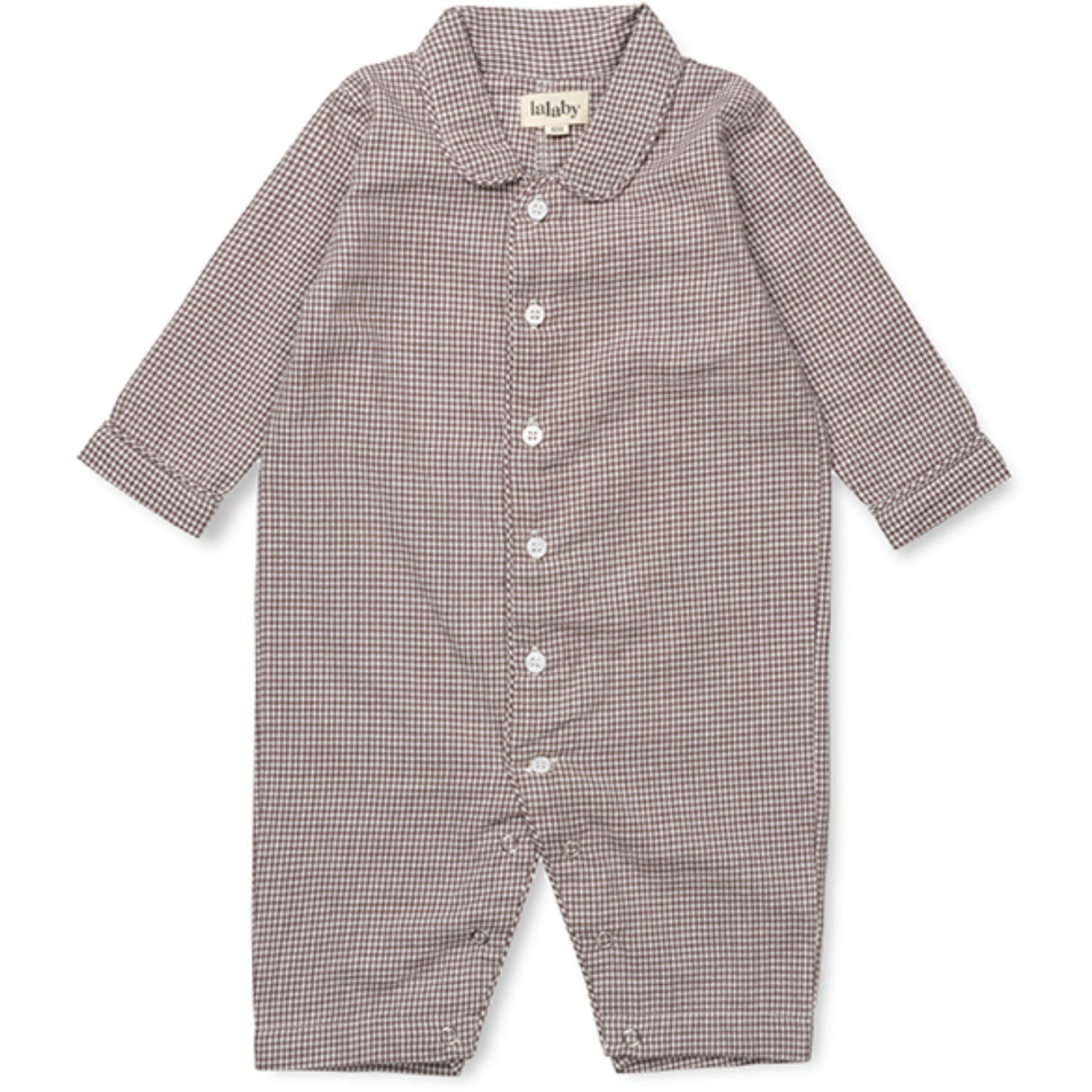 Lalaby Tiny Check Brown Classic Pj Dräkt