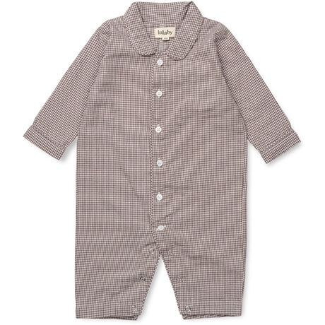 Lalaby Tiny Check Brown Classic Pj Dräkt
