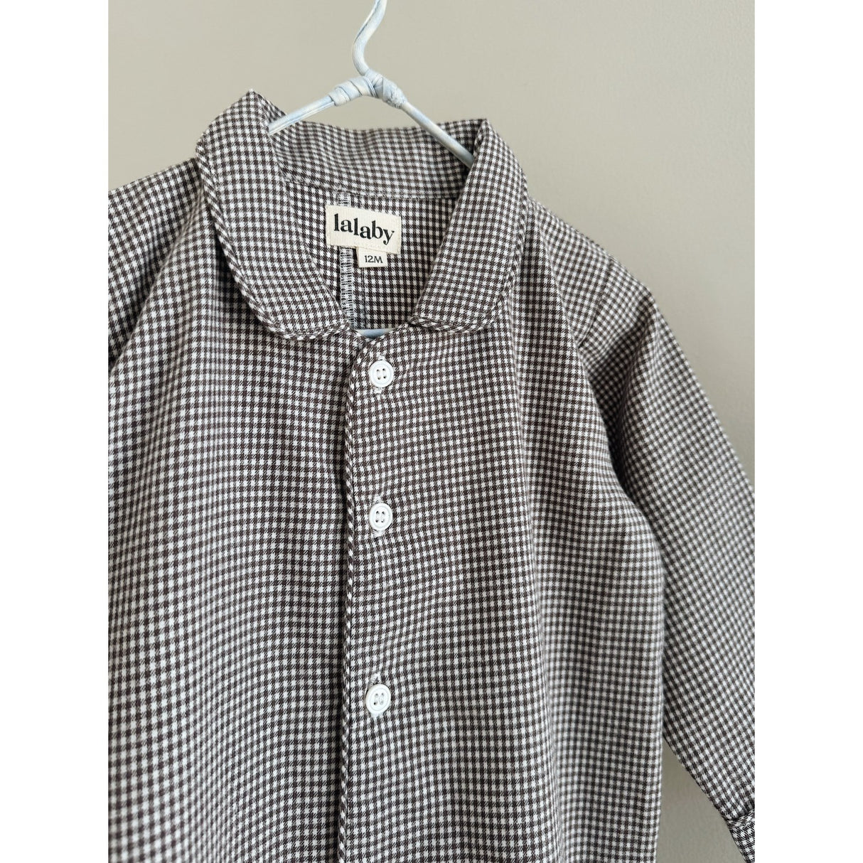Lalaby Tiny Check Brown Classic Pyjamas