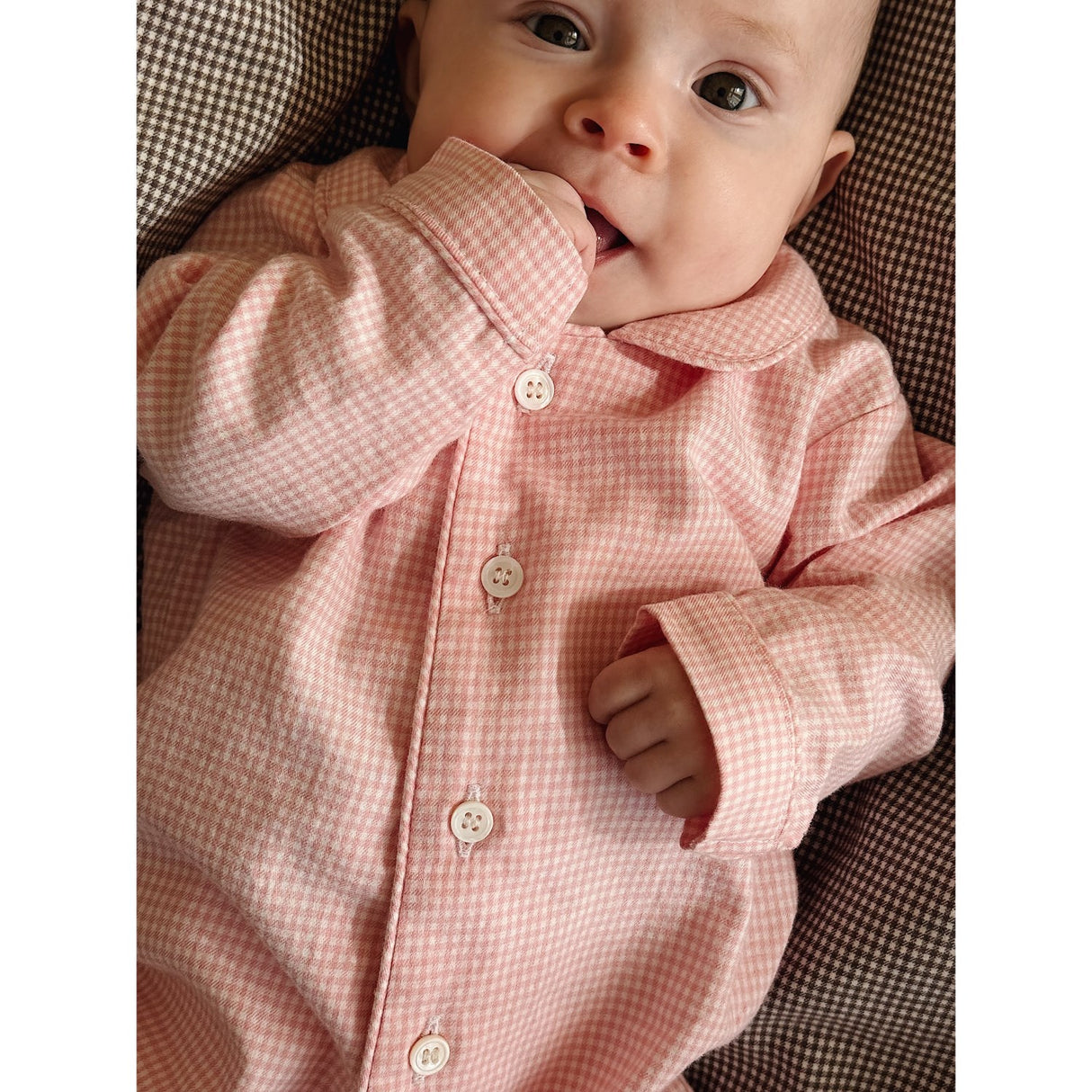 Lalaby Tiny Check Pink Classic Pj Dräkt