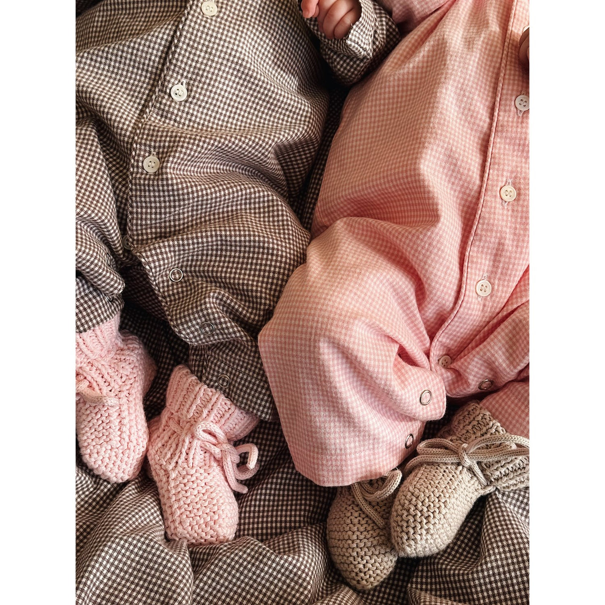Lalaby Tiny Check Brown Classic Pj Dräkt