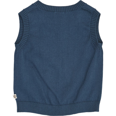 Müsli Navy Old English Stickad Väst Baby
