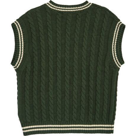 Müsli Forest Green Stickad Cable Väst