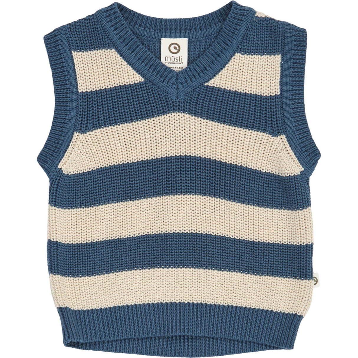 Müsli Navy Stickad Stripe Väst Baby