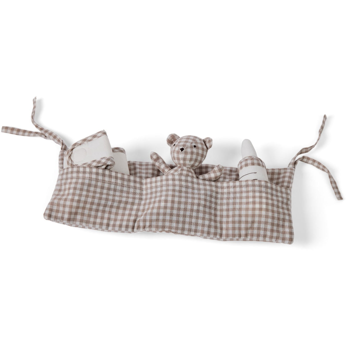Smallstuff Delicate Nature Gingham Förvaring Med Accessories Til Dukkeseng