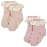 Konges Sløjd Rosette 2 Pack Glitter Frill Strumpor