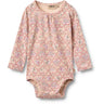Wheat Magenta Heart Flowers Body L/S Liv