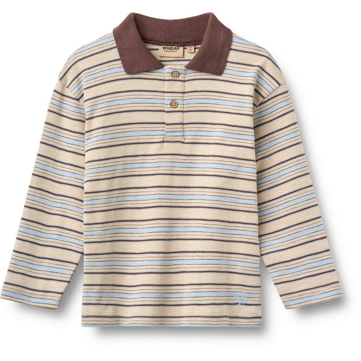 Wheat Multi Blue Stripe Pikétröja Skjorta L/S Fred