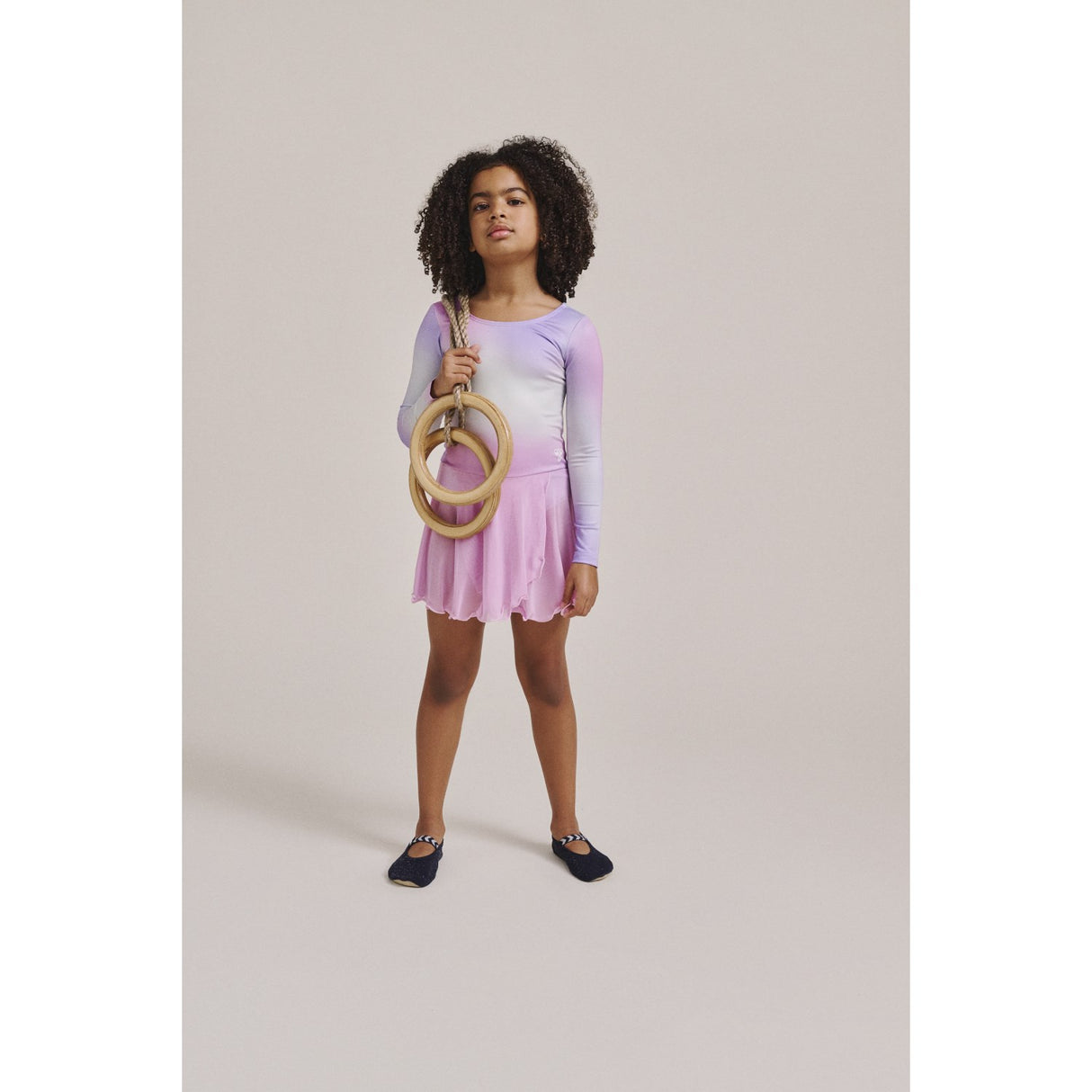 Hummel Pastel Lavender Jr Gradient Skirty Gymdräkt L/S