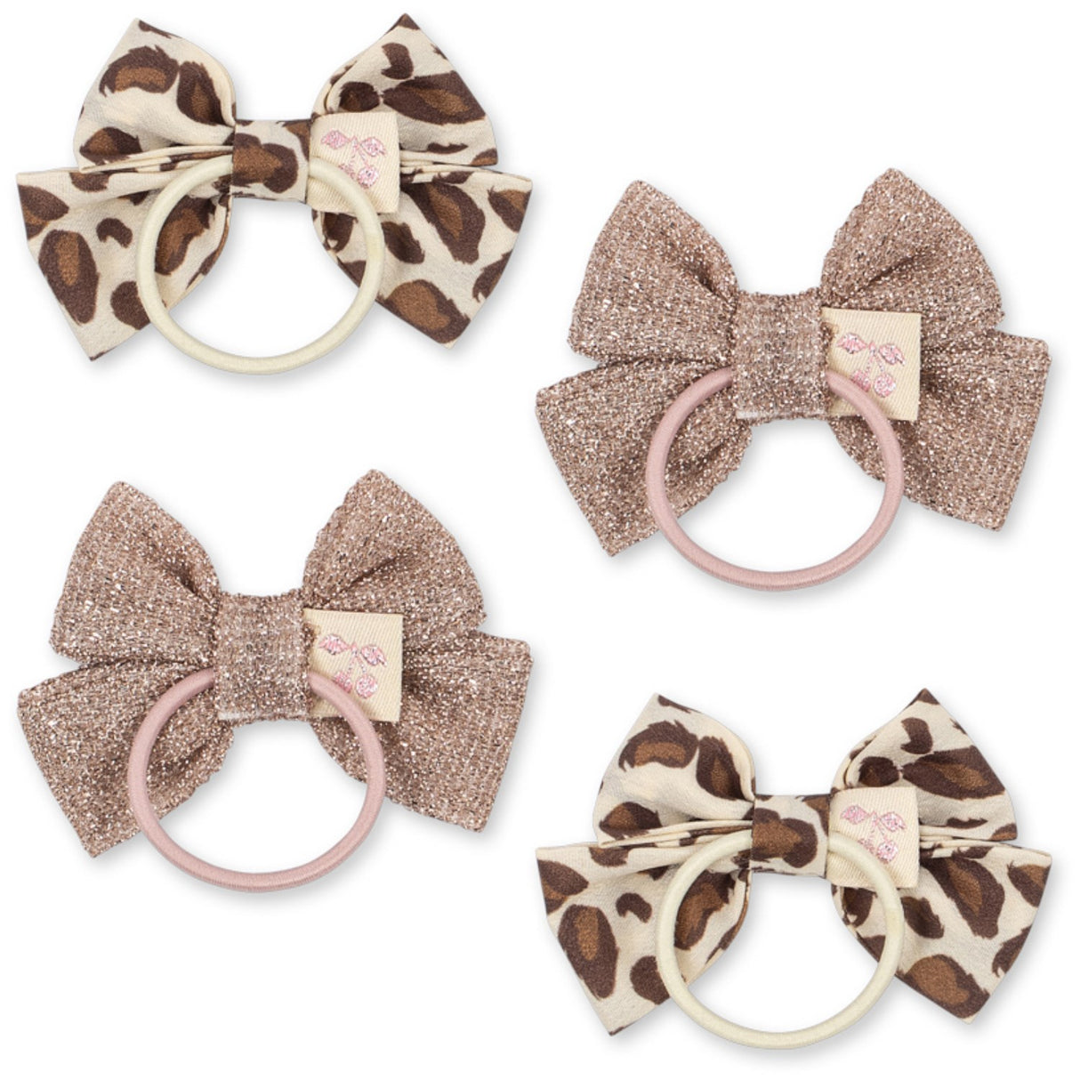 Konges Sløjd Leo/Rose 4 Pack Rosett Hair Elastic