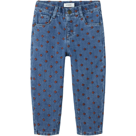 Lil'Atelier Dark Blue Denim Hearts Nmfliva Loose Jeans 2001-Se Lil