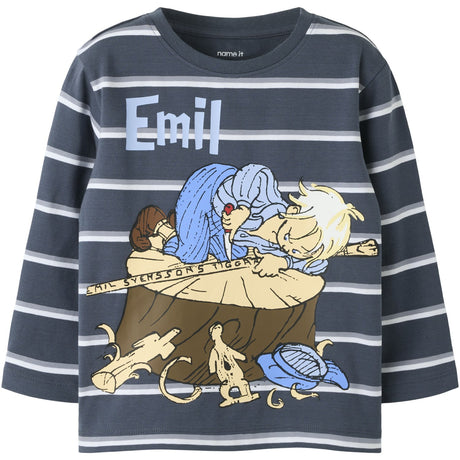 Name It Ombre Blue Nmmalf Emil Ls Nreg Topp Box Sky