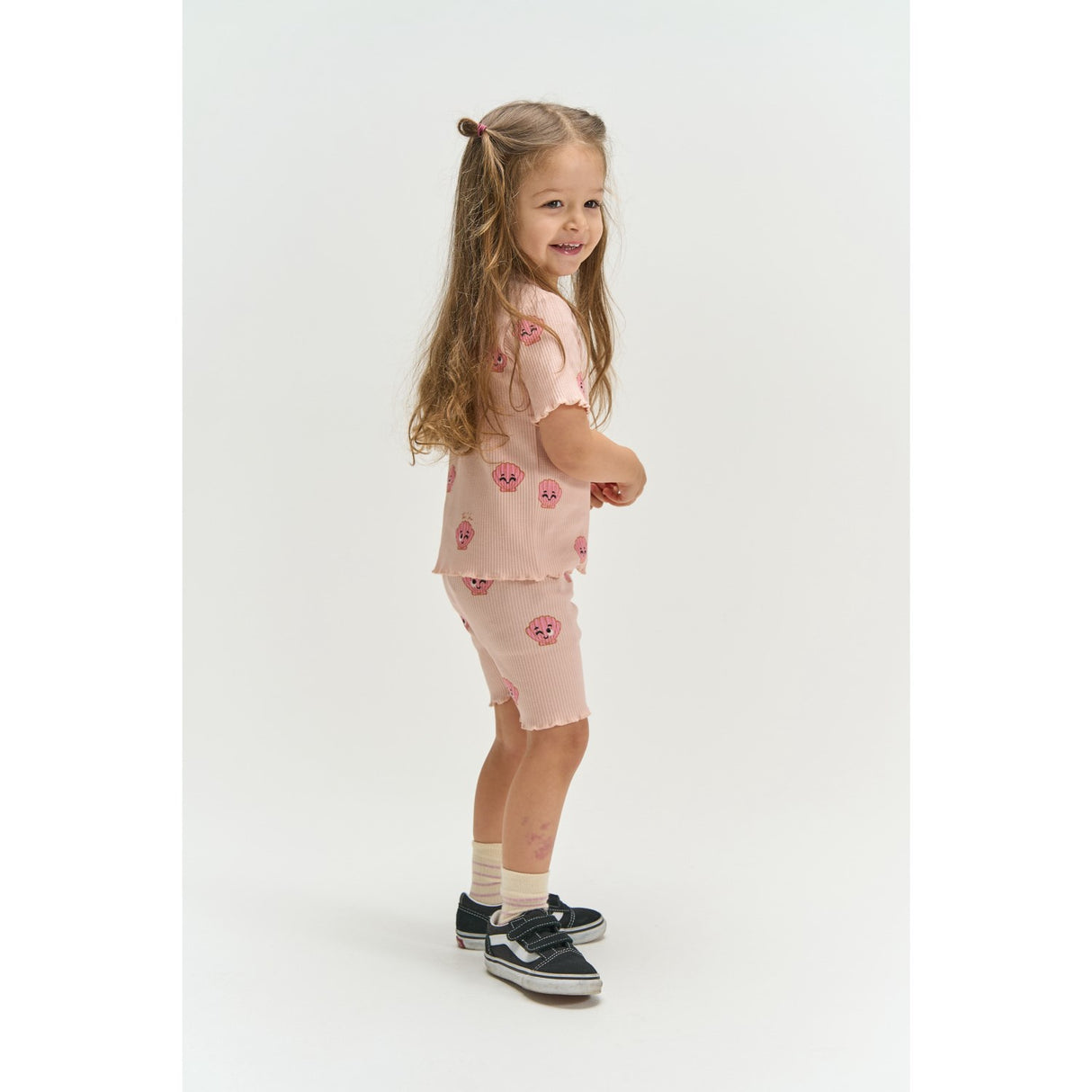 THE NEW Siblings Peach Whip Aop Tnsttinker Tight Rib Shorts