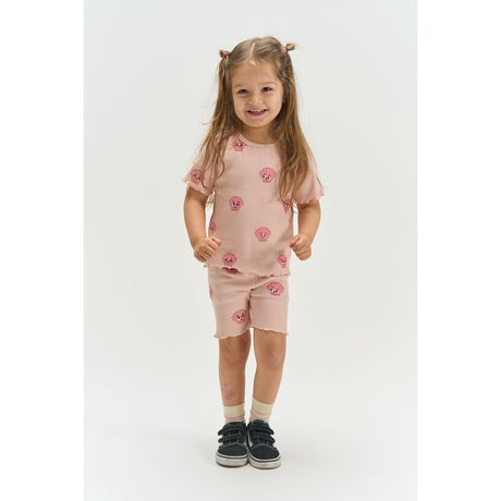 THE NEW Siblings Peach Whip Aop Tnsttinker Tight Rib Shorts
