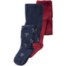 Name It Navy Blazer Red Dahlia Nmfvichristmas 2-Pack Strumpbyxar
