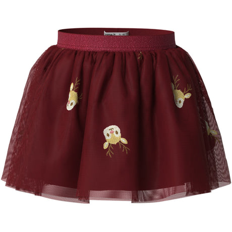 Name It Red Dahlia Reindeer Nmfveross Tyll Kjol