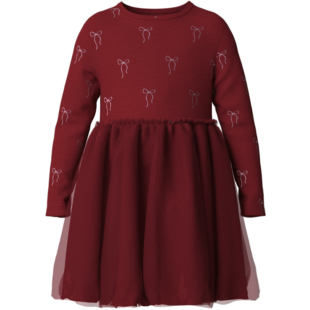 Name It Red Dahlia Nmfri Ls Klänning