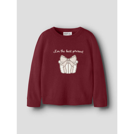 Name It Red Dahlia Nmfrisse Ls Stickad