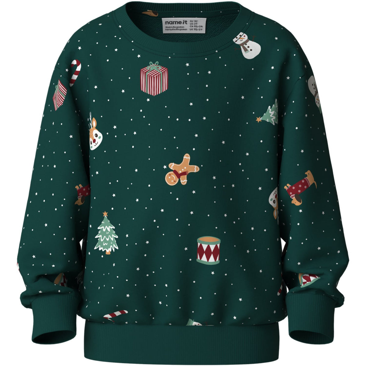 Name It Botanical Garden Christmas Nmnvohom Ls Nreg Sweat Bru