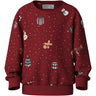 Name It Red Dahlia Christmas Nmnvohom Ls Nreg Sweat Bru