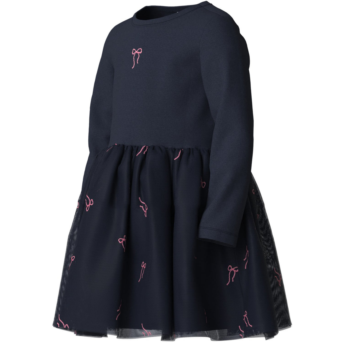 Name It Navy Blazer Bow Nmfveross Ls Tyll Klänning