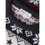 Name It Navy Blazer Nmnrismas Ls Stickad Cot