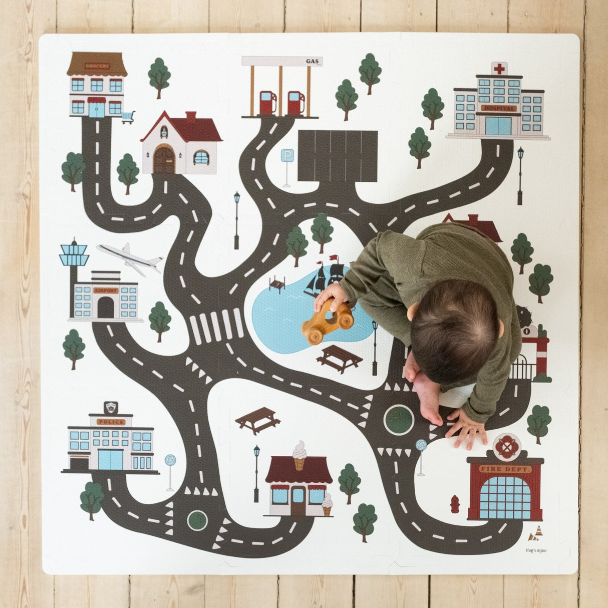 That's Mine Roadtrip Alva Foam Play Mat Square