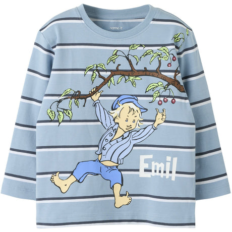 Name It Ashley Blue Nmmalf Emil Ls Nreg Topp Låda Sky