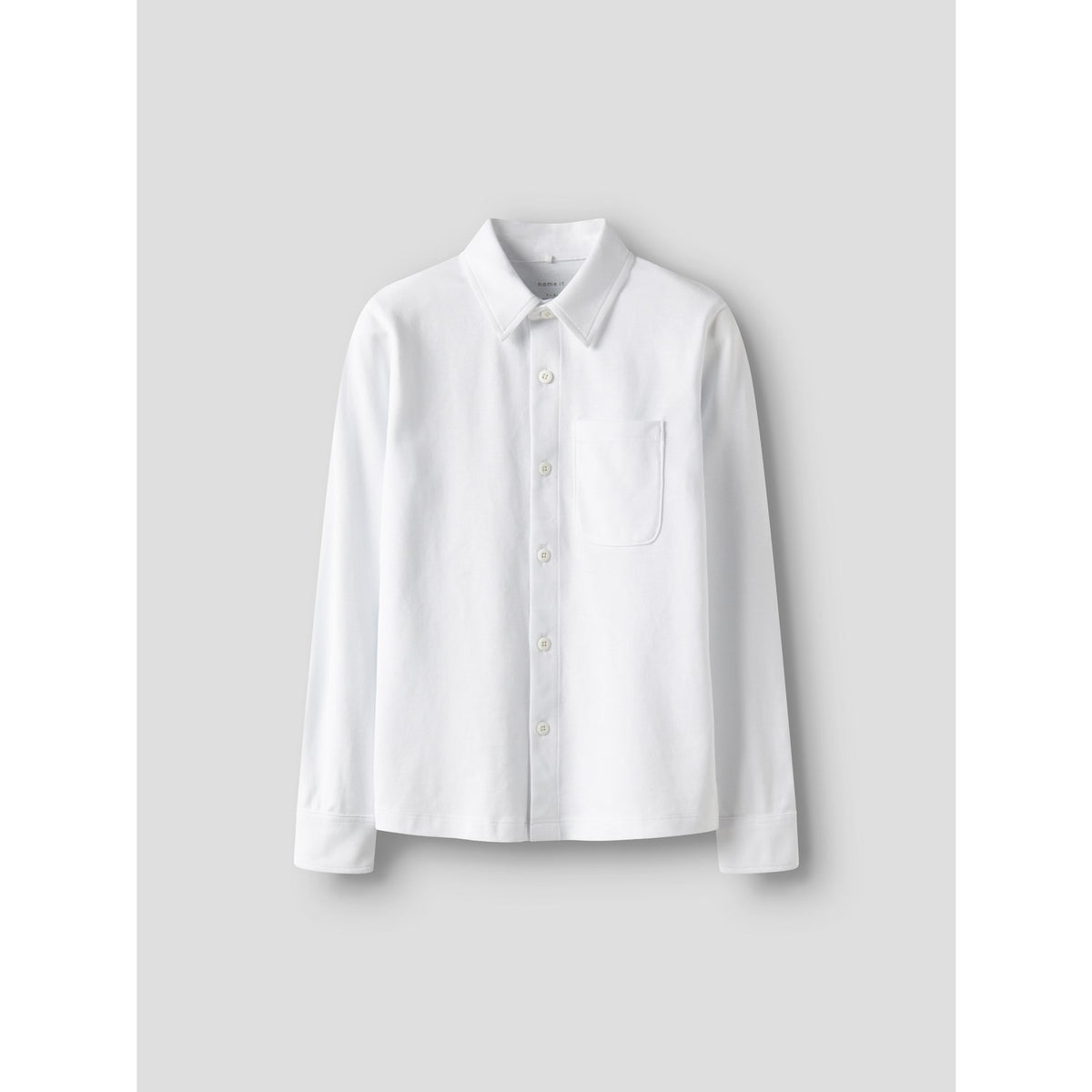 Name It Bright White Nkmron Ls Jersey Skjorta