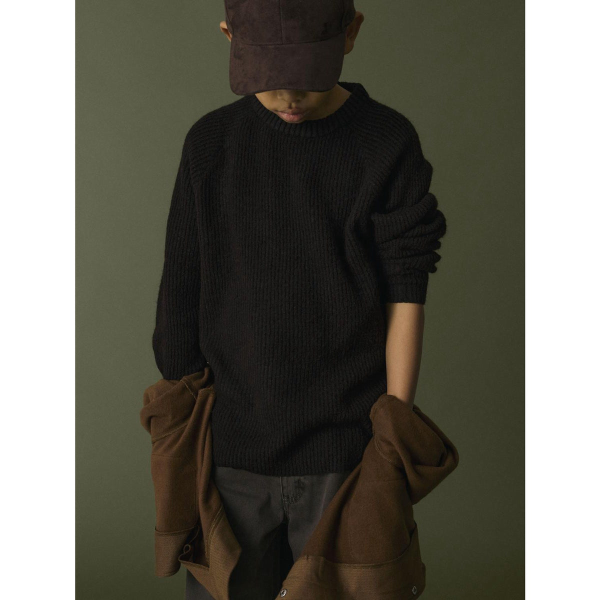 Name It Chocolate Plum Nkmrosla Ls Loose Stickad