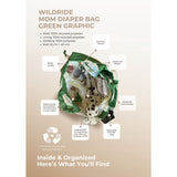 Wildride Diaper Väska Green Graphic