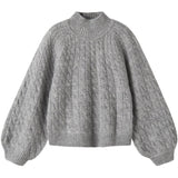 Name It Grey Melange Nkfnadalie Ls Stickad
