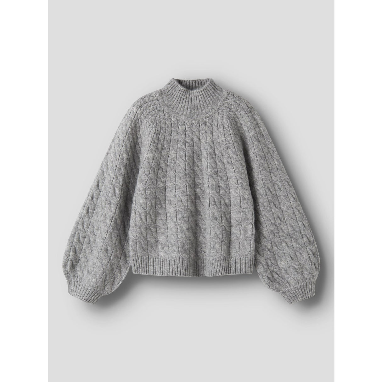 Name It Grey Melange Nkfnadalie Ls Stickad