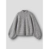 Name It Grey Melange Nkfnadalie Ls Stickad