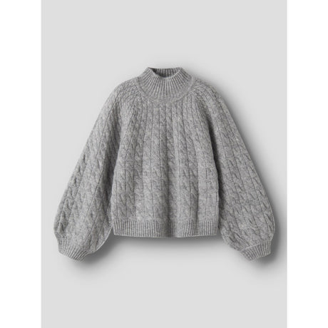Name It Grey Melange Nkfnadalie Ls Stickad