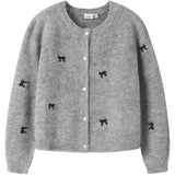 Name It Grey Melange Nkfrifey Ls Stickad Card