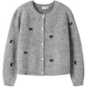 Name It Grey Melange Nkfrifey Ls Stickad Card