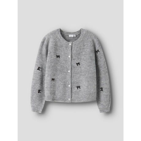 Name It Grey Melange Nkfrifey Ls Stickad Card
