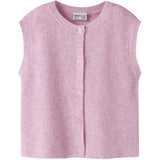 Name It Begonia Pink Nkfoanja Loose Stickad Väst