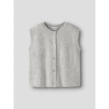 Name It Grey Melange Nkfoanja Loose Stickad Väst
